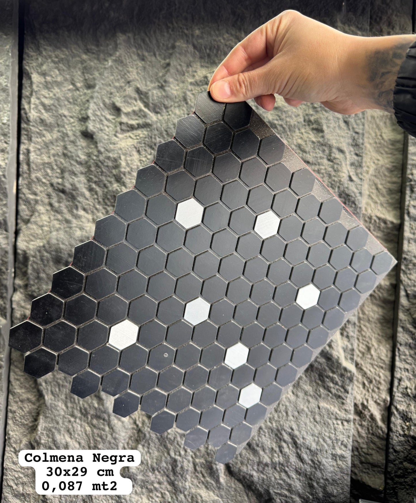 Mosaico Adhesivo Colmena negra