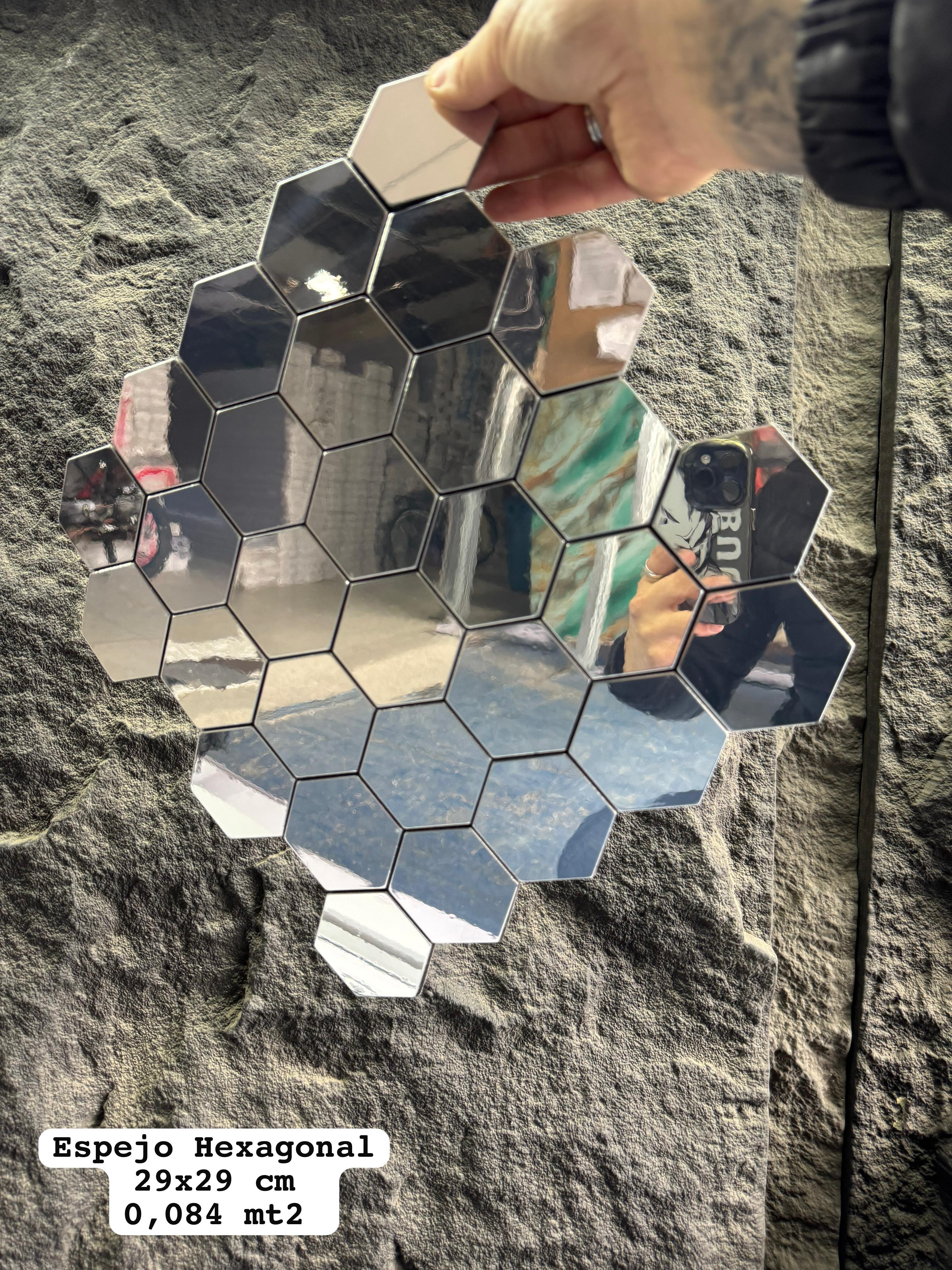 Mosaico Adhesivo Espejo hexagonal