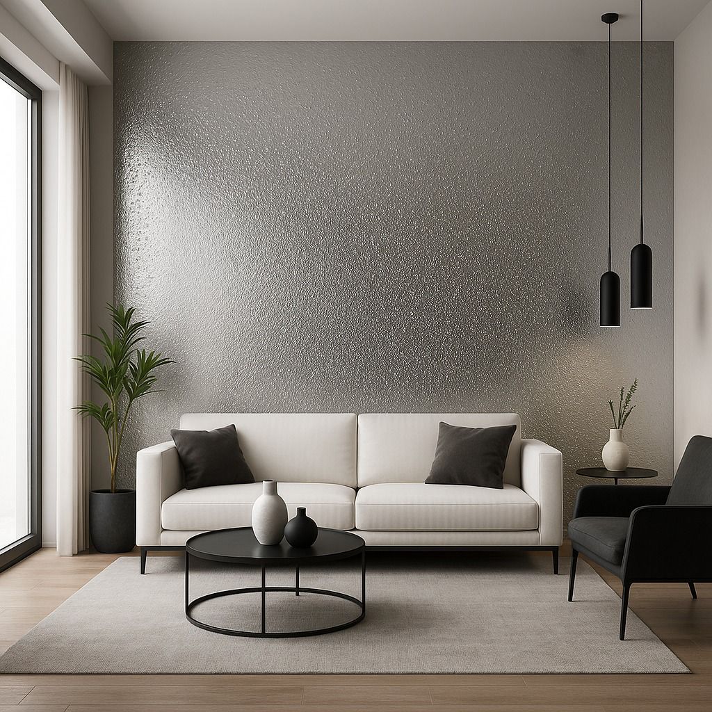 Rollo de mármol adhesivo gota de agua plata