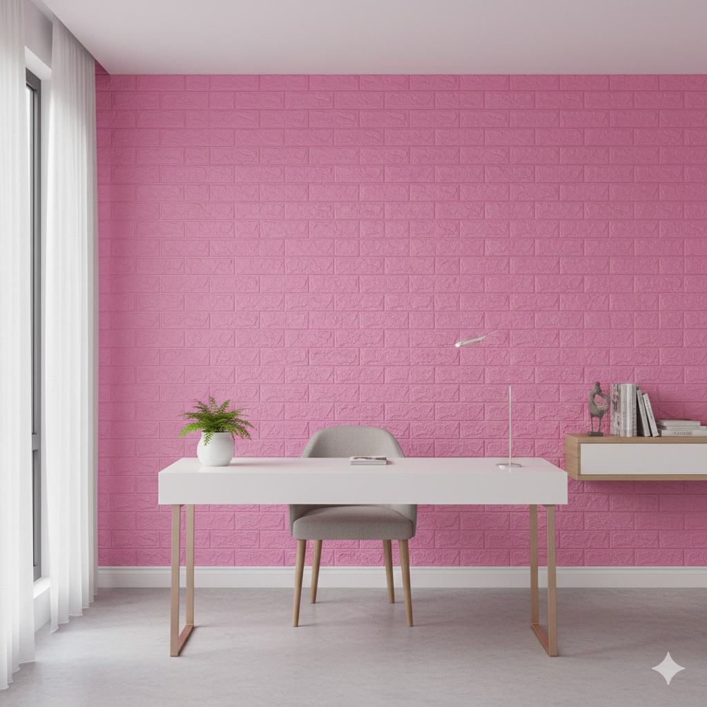 Panel adhesivos 3D Rosado