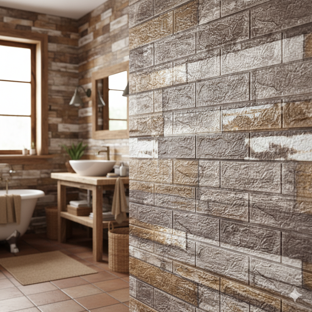 Panel Adhesivos 3D Madera Vintage
