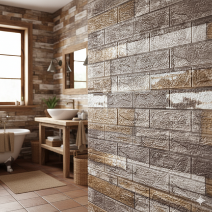 Panel Adhesivos 3D Madera Vintage