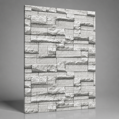 Panel Adhesivo 3D Lajas gris