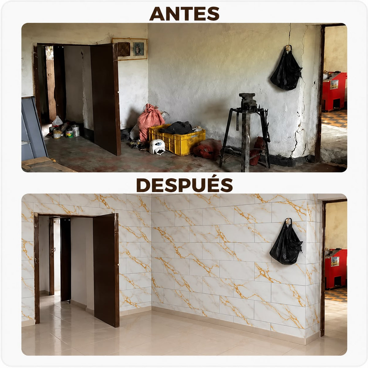 Panel Adhesivo Mármol XBM-18 30cmx60cm x10 unidades