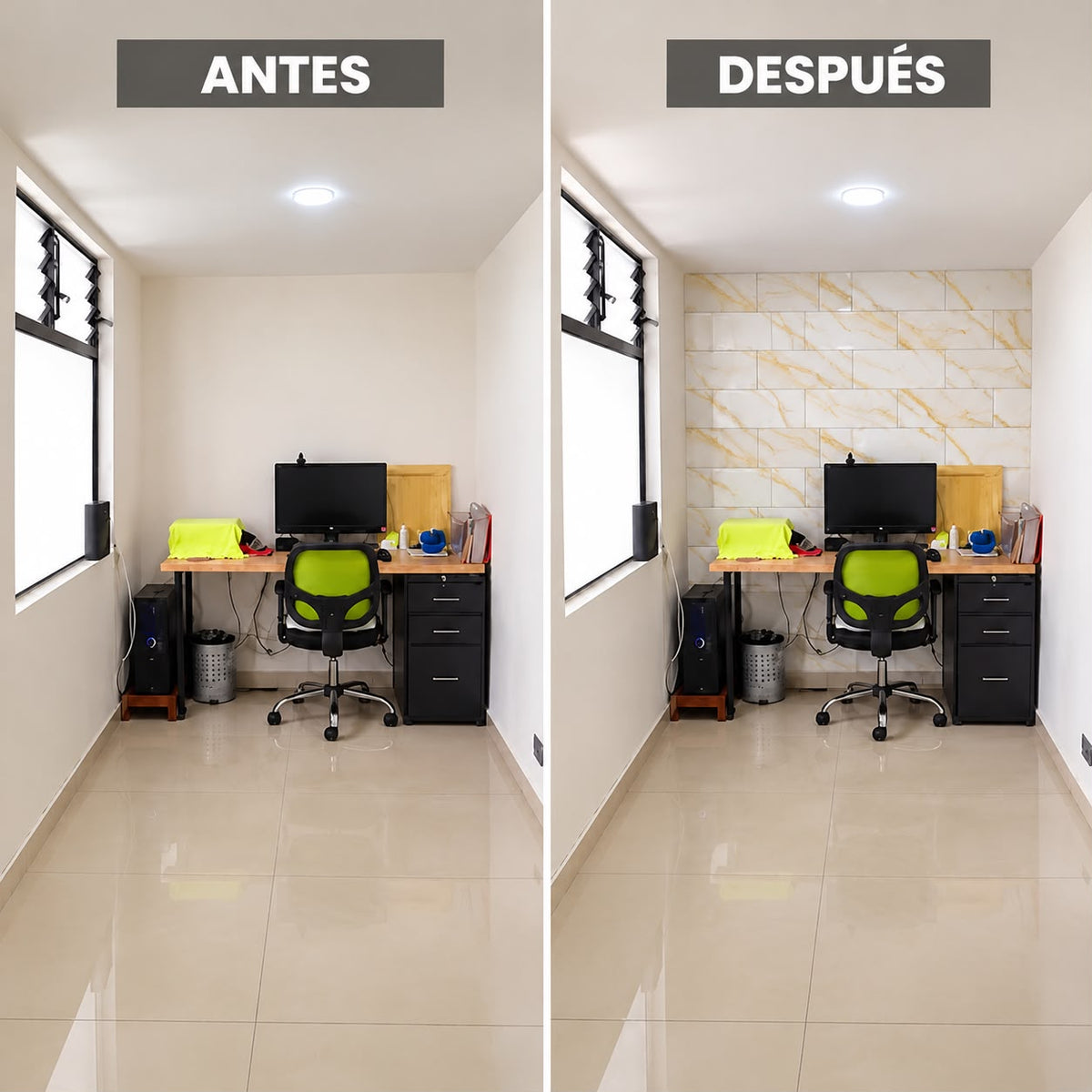 Panel Adhesivo Mármol XBM-18 30cmx60cm x10 unidades