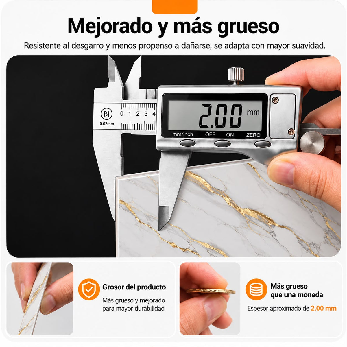 Panel Adhesivo Mármol Marfil Dorado 30cmx60cm x10 unidades