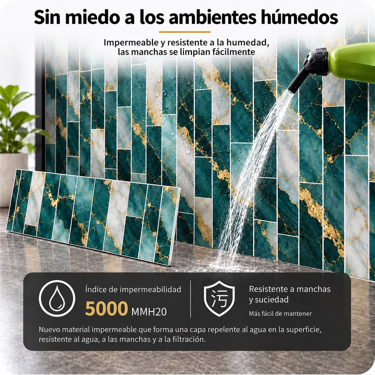 Panel Adhesivo Mármol XBM-04 30cmx60cm x10u