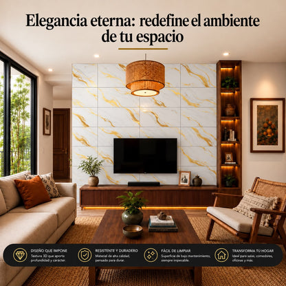 Panel Adhesivo Mármol F001 30cmx60cm x10 unidades