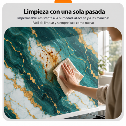 Rollo de mármol adhesivo Río de Oro UVS-5 - 1.20 x 2.40 Metros