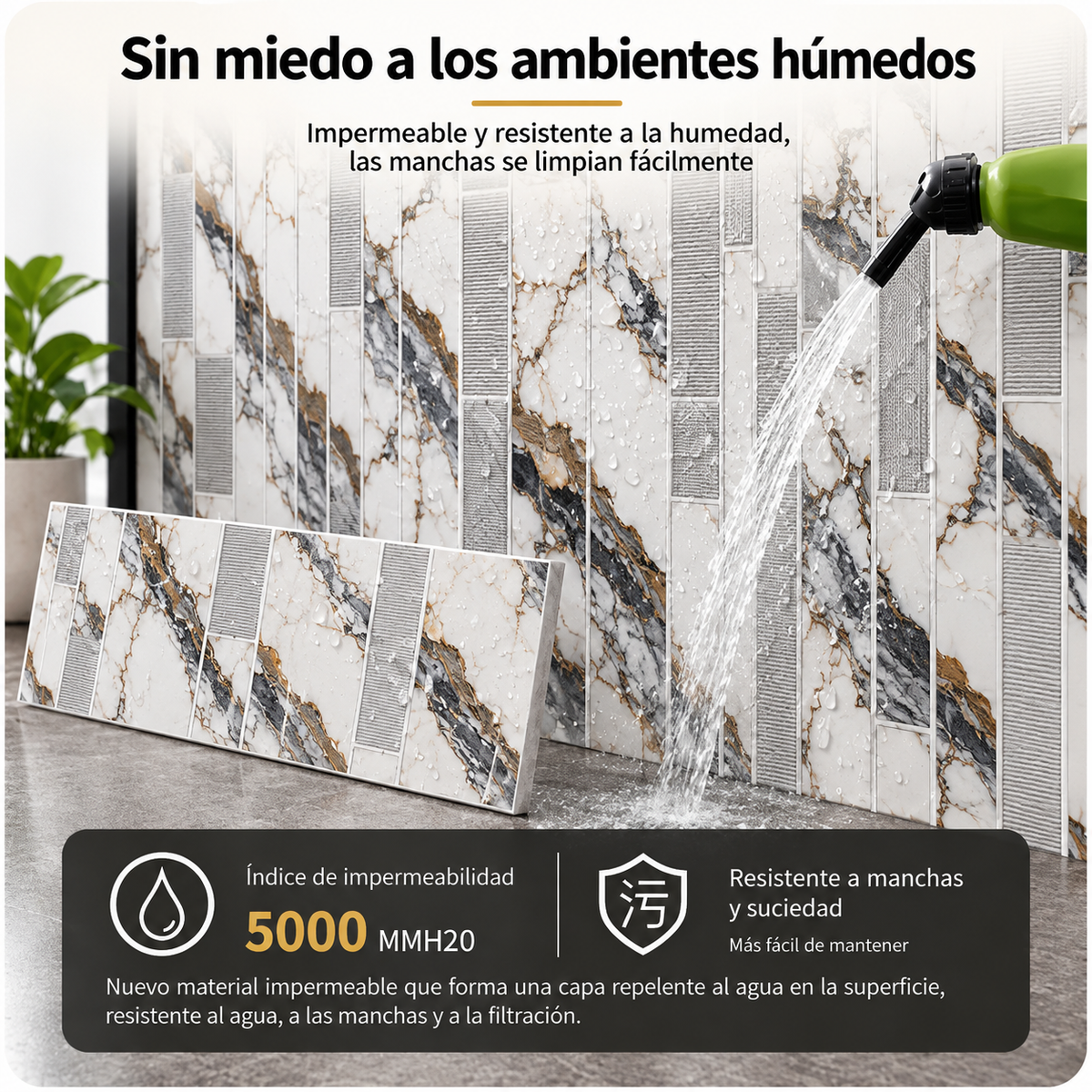 Mármol adhesivos 3D YX-18 30cmx60cm x 10 unidades