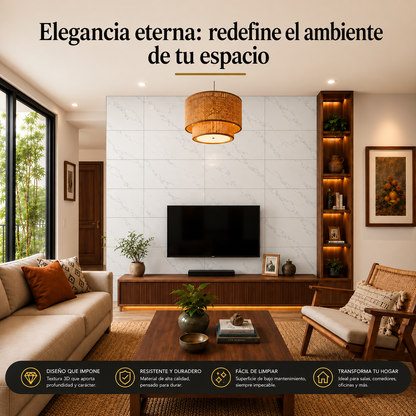 Panel Adhesivo Mármol Nube de Plata 30cmx60cm  x10 unidades