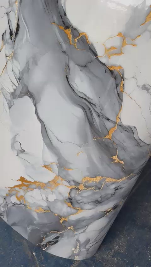 Rollo de mármol adhesivo Gris imperial UVS-3