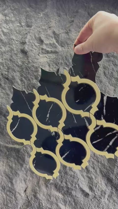 Mosaico Adhesivo Imperial black