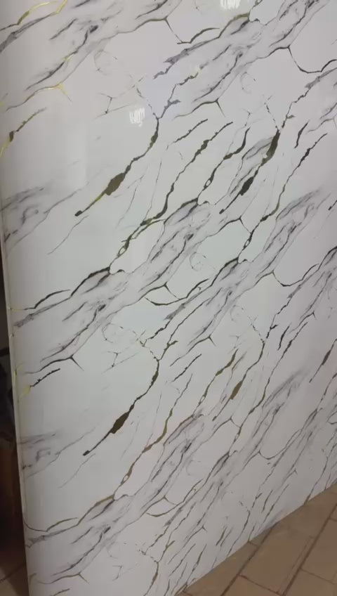 Rollo de mármol adhesivo Oro Blanco Imperial TLS24