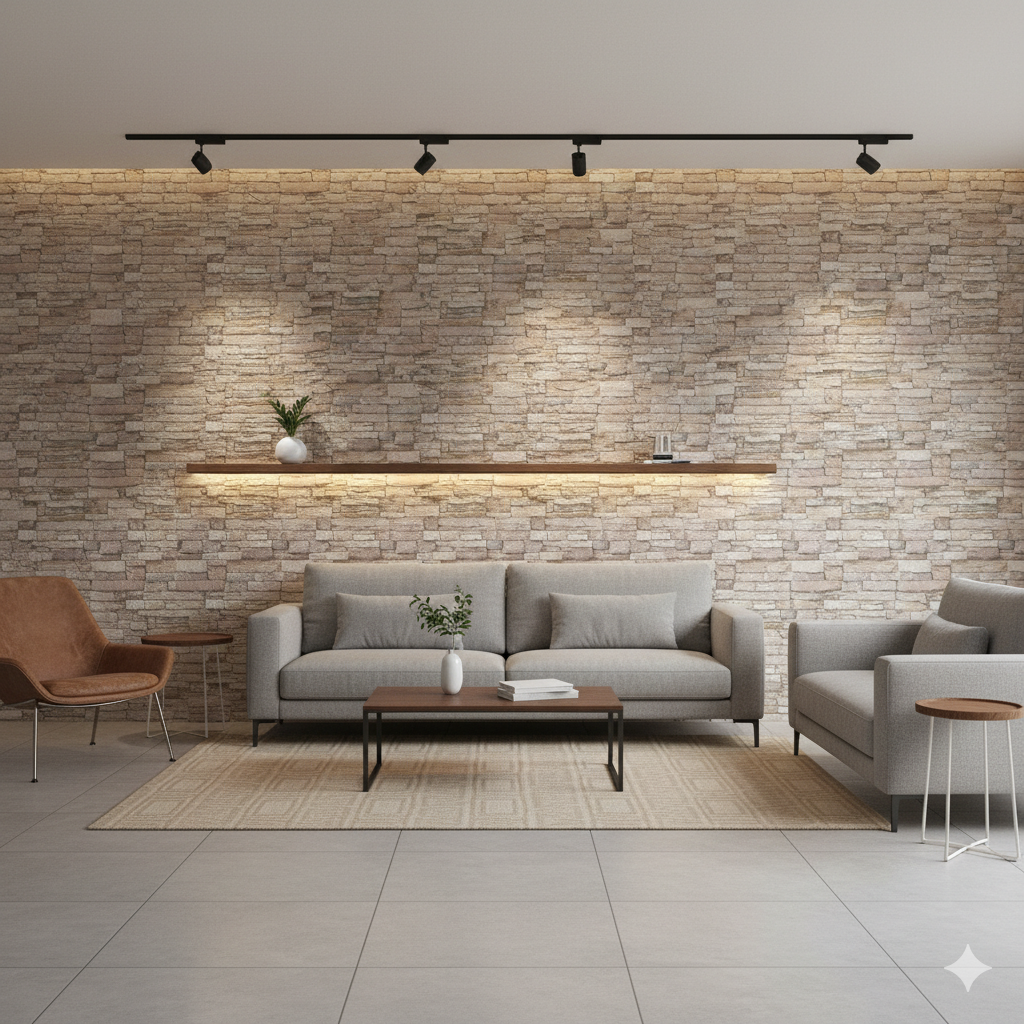 Panel adhesivo 3D Ladrillo Marrón