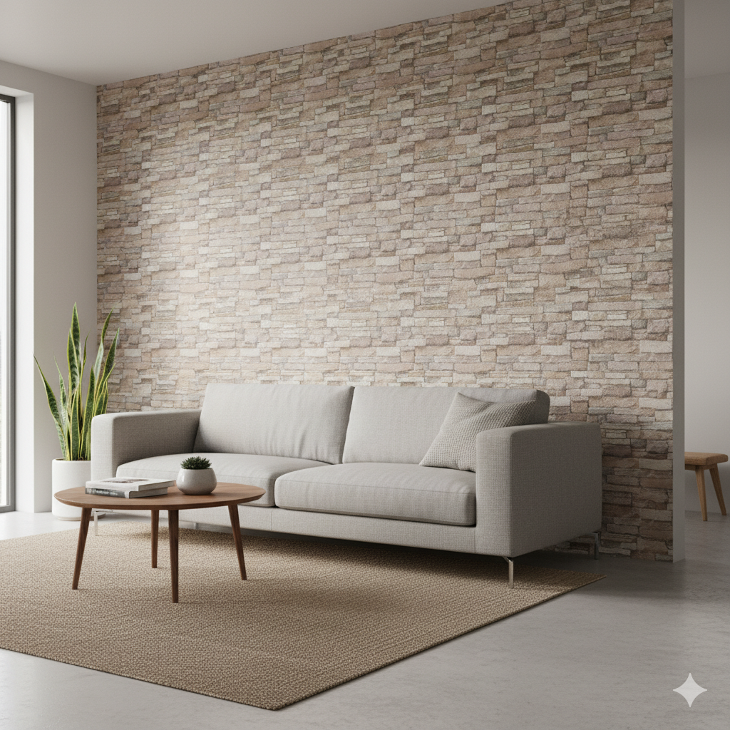 Panel adhesivo 3D Ladrillo Marrón