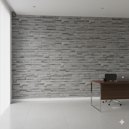 Panel Adhesivo 3D Lajas gris