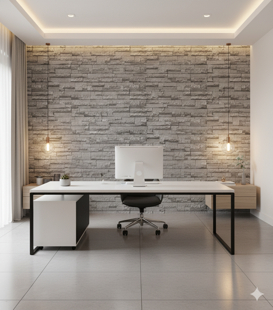 Panel Adhesivo 3D Lajas gris