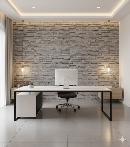 Panel Adhesivo 3D Lajas gris