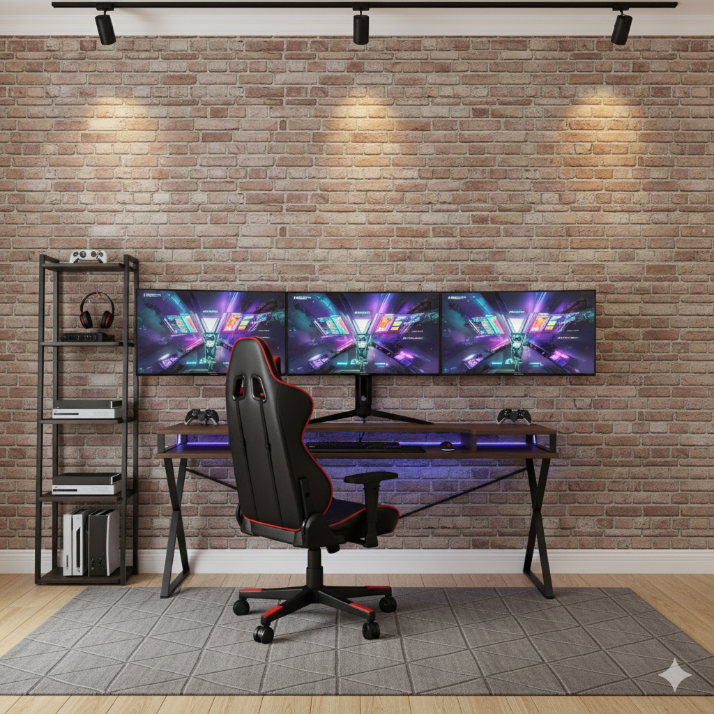 Panel adhesivo 3D Ladrillo Marrón