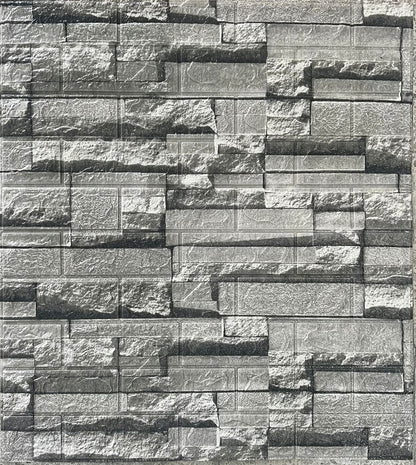 Panel Adhesivo 3D Lajas gris